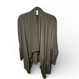 Chico's Black Open-Front drape Cardigan XL
